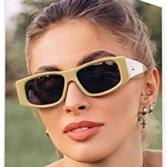 Retro Vintage Rectangular Sunglasses  - Picture 1 of 4